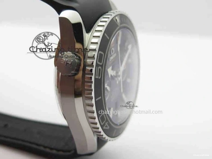 0429 Planet Ocean Master Chrono 45mm SS OM 1:1 Best Edition Black Dial Orange 12 On Rubber Strap A Durable 8169